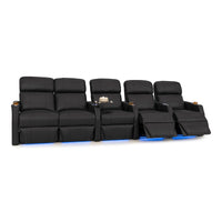 Sienna Leather Gel Spacesaver Home Theater Seating