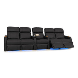 Sienna Leather Gel Spacesaver Home Theater Seating
