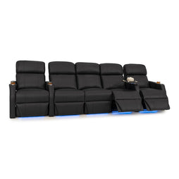 Sienna Leather Gel Spacesaver Home Theater Seating