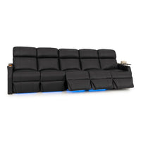 Sienna Leather Gel Spacesaver Home Theater Seating