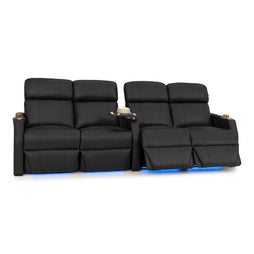 Sienna Leather Gel Spacesaver Home Theater Seating