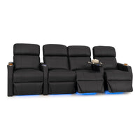 Sienna Leather Gel Spacesaver Home Theater Seating
