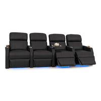 Sienna Leather Gel Spacesaver Home Theater Seating