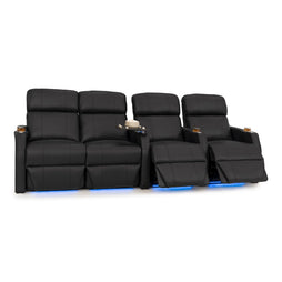 Sienna Leather Gel Spacesaver Home Theater Seating