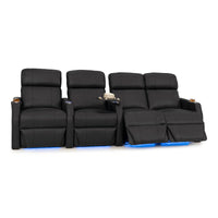 Sienna Leather Gel Spacesaver Home Theater Seating