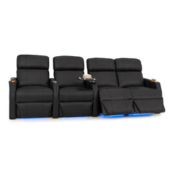 Sienna Leather Gel Spacesaver Home Theater Seating