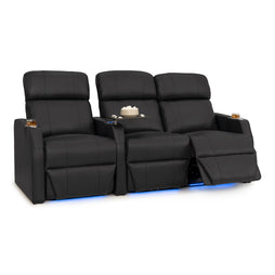 Sienna Leather Gel Spacesaver Home Theater Seating