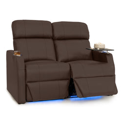 Sienna Leather Gel Spacesaver Home Theater Seating