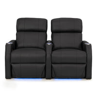 Sienna Leather Gel Spacesaver Home Theater Seating