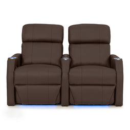 Sienna Leather Gel Spacesaver Home Theater Seating