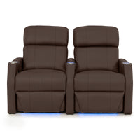 Sienna Leather Gel Spacesaver Home Theater Seating