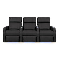 Sienna Leather Gel Spacesaver Home Theater Seating