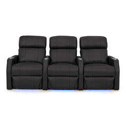 Sienna Leather Gel Spacesaver Home Theater Seating