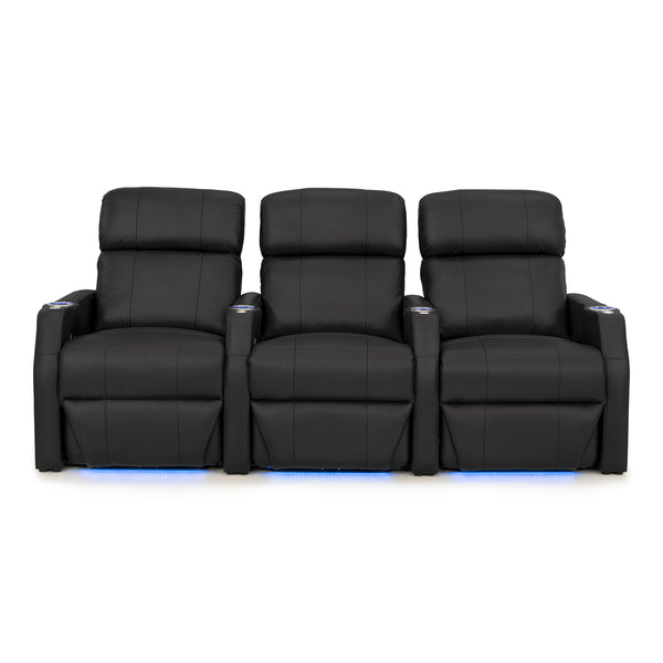 Sienna Leather Gel Spacesaver Home Theater Seating