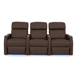Sienna Leather Gel Spacesaver Home Theater Seating