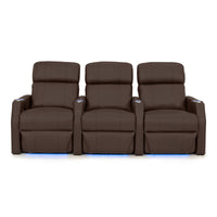 Sienna Leather Gel Spacesaver Home Theater Seating