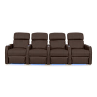 Sienna Leather Gel Spacesaver Home Theater Seating