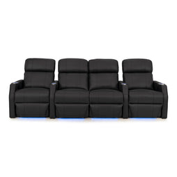 Sienna Leather Gel Spacesaver Home Theater Seating