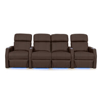 Sienna Leather Gel Spacesaver Home Theater Seating