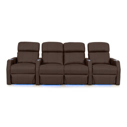 Sienna Leather Gel Spacesaver Home Theater Seating