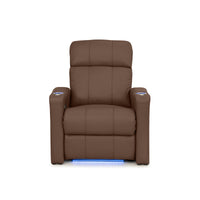 Napa Italian Leather Spacesaver Home Theater Seating Single Recliner