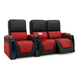 Apex CoolZeroᵀᴹ Italian Leather Two-Tone Home Theater Seating