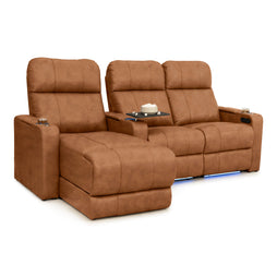 Monterey Chaise CoolZeroᵀᴹ Italian Leather Home Theater Seating
