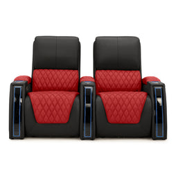 Apex CoolZeroᵀᴹ Italian Leather Two-Tone Home Theater Seating