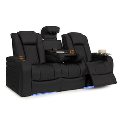 Seatcraft Euphoria Heat & Massage Sofa, Italian Leather, Powered Headrest, Powered Lumbar, Power Recline