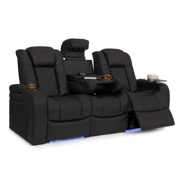 Seatcraft Euphoria Heat & Massage Sofa, Italian Leather, Powered Headrest, Powered Lumbar, Power Recline