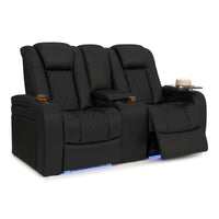 Seatcraft Euphoria Heat & Massage Loveseat, Italian Leather, Powered Headrest, Powered Lumbar, Power Recline