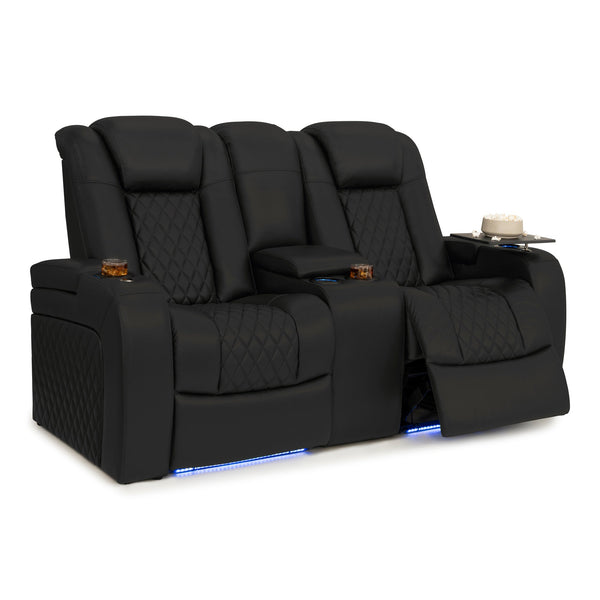 Seatcraft Euphoria Heat & Massage Loveseat, Italian Leather, Powered Headrest, Powered Lumbar, Power Recline