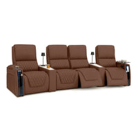 Apex CoolZeroᵀᴹ Wedge Console Italian Leather Home Theater Seats