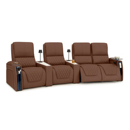 Apex CoolZeroᵀᴹ Wedge Console Italian Leather Home Theater Seats