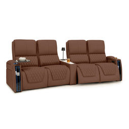 Apex CoolZeroᵀᴹ Wedge Console Italian Leather Home Theater Seats
