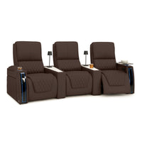 Apex CoolZeroᵀᴹ Wedge Console Italian Leather Home Theater Seats