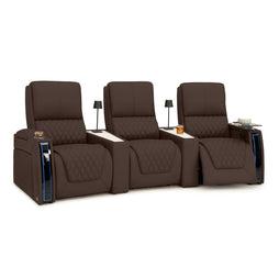 Apex CoolZeroᵀᴹ Wedge Console Italian Leather Home Theater Seats