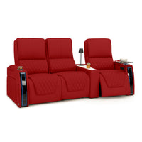 Apex CoolZeroᵀᴹ Wedge Console Italian Leather Home Theater Seats