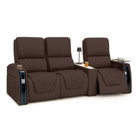 Apex CoolZeroᵀᴹ Wedge Console Italian Leather Home Theater Seats