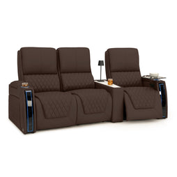 Apex CoolZeroᵀᴹ Wedge Console Italian Leather Home Theater Seats
