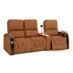 Apex CoolZeroᵀᴹ Wedge Console Italian Leather Home Theater Seats