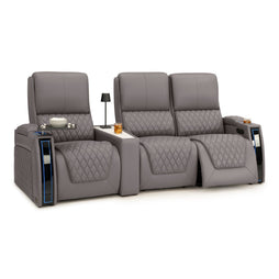 Apex CoolZeroᵀᴹ Wedge Console Italian Leather Home Theater Seats