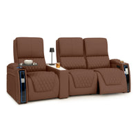 Apex CoolZeroᵀᴹ Wedge Console Italian Leather Home Theater Seats