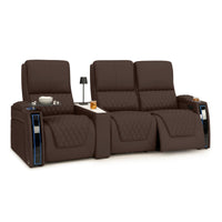 Apex CoolZeroᵀᴹ Wedge Console Italian Leather Home Theater Seats