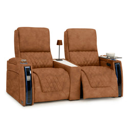 Apex CoolZeroᵀᴹ Wedge Console Italian Leather Home Theater Seats