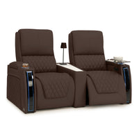 Apex CoolZeroᵀᴹ Wedge Console Italian Leather Home Theater Seats