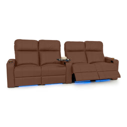 Julius Italian Leather Big & Tall Home Theater Seats