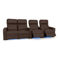 Julius Italian Leather Big & Tall Home Theater Seats
