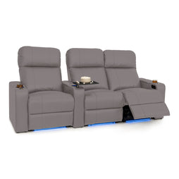 Julius Italian Leather Big & Tall Home Theater Seats