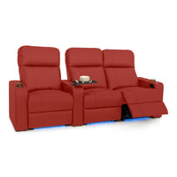 Julius Italian Leather Big & Tall Home Theater Seats